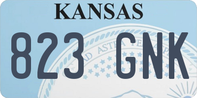 KS license plate 823GNK