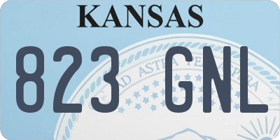 KS license plate 823GNL