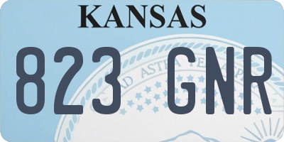 KS license plate 823GNR