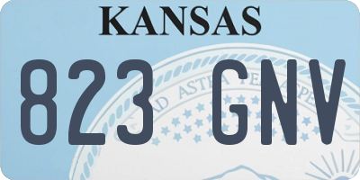 KS license plate 823GNV