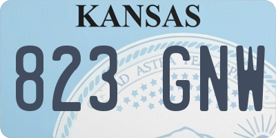 KS license plate 823GNW