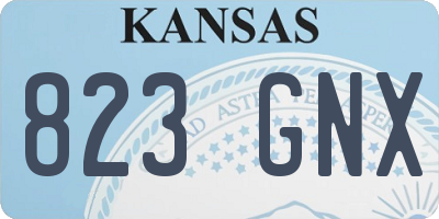 KS license plate 823GNX