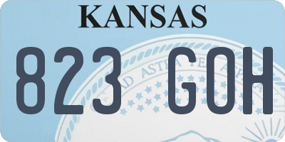 KS license plate 823GOH