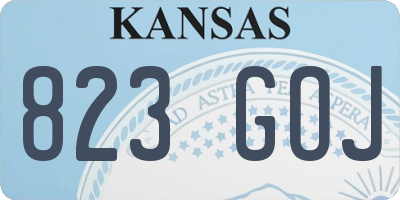KS license plate 823GOJ