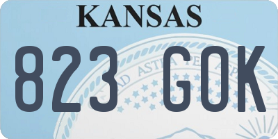 KS license plate 823GOK