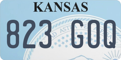 KS license plate 823GOQ