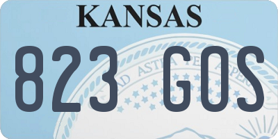 KS license plate 823GOS