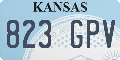 KS license plate 823GPV