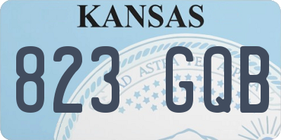 KS license plate 823GQB