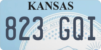KS license plate 823GQI
