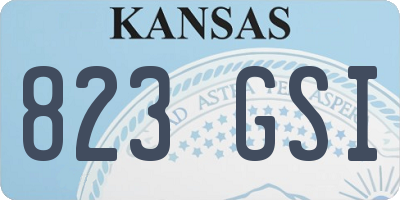 KS license plate 823GSI