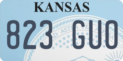 KS license plate 823GUO