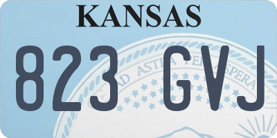 KS license plate 823GVJ