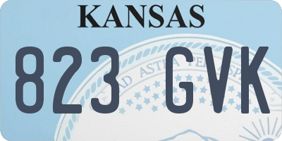 KS license plate 823GVK