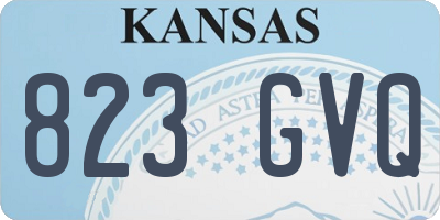 KS license plate 823GVQ