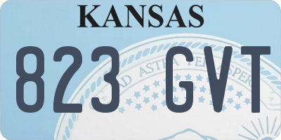 KS license plate 823GVT
