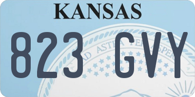 KS license plate 823GVY