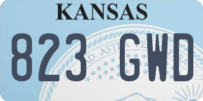 KS license plate 823GWD