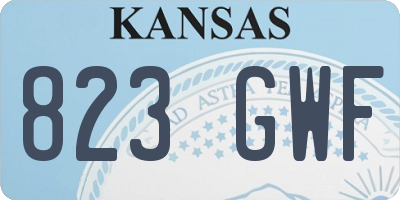 KS license plate 823GWF