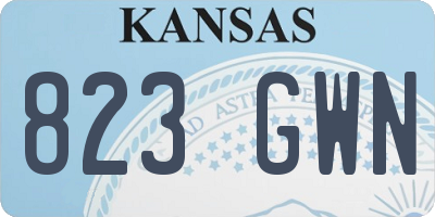 KS license plate 823GWN
