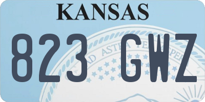 KS license plate 823GWZ