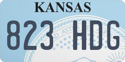 KS license plate 823HDG