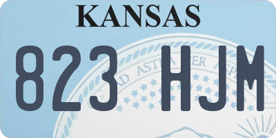 KS license plate 823HJM