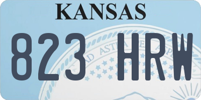 KS license plate 823HRW