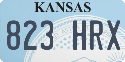 KS license plate 823HRX