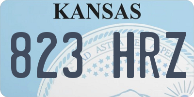 KS license plate 823HRZ