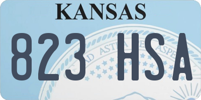 KS license plate 823HSA