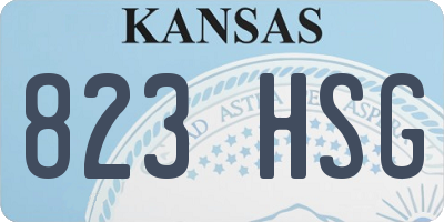 KS license plate 823HSG