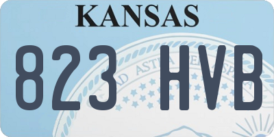 KS license plate 823HVB