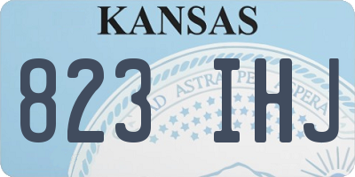 KS license plate 823IHJ