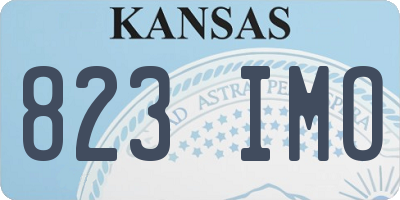 KS license plate 823IMO