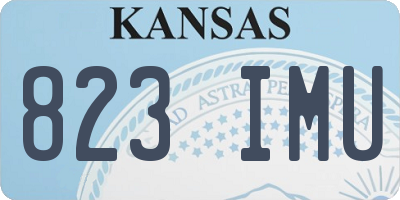 KS license plate 823IMU
