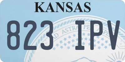 KS license plate 823IPV