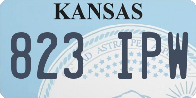 KS license plate 823IPW