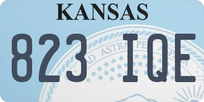 KS license plate 823IQE