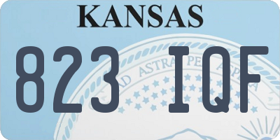 KS license plate 823IQF