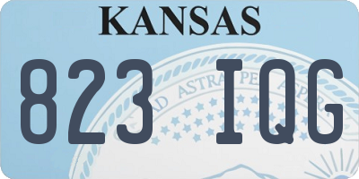 KS license plate 823IQG