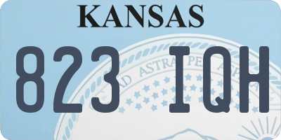 KS license plate 823IQH