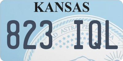 KS license plate 823IQL