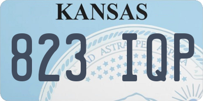 KS license plate 823IQP