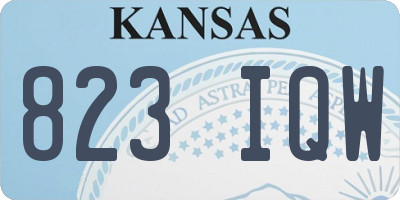 KS license plate 823IQW