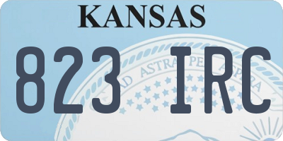 KS license plate 823IRC