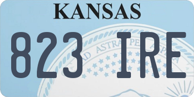 KS license plate 823IRE