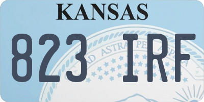 KS license plate 823IRF