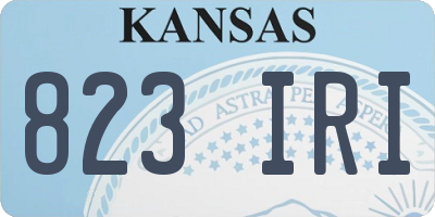 KS license plate 823IRI