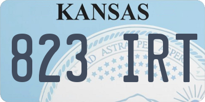 KS license plate 823IRT